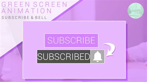 Animated Purple Youtube Subscribe Button Bell Green
