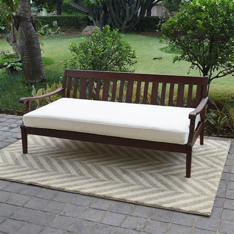 Enjoy free shipping on most stuff, even big stuff. Alston Wood Outdoor Sofa Daybed with White Cushion ...