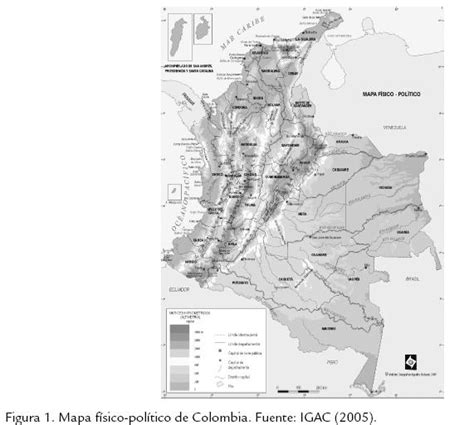 Mapa Geografico De Colombia Para Colorear