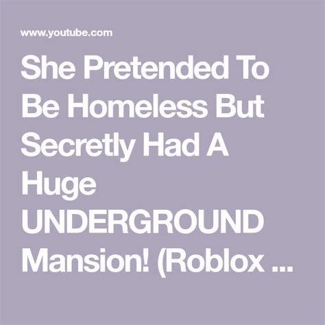 She Pretended To Be Homeless But Secretly Had A Huge UNDERGROUND