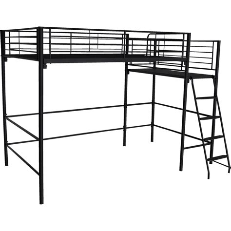 Plateforme pour lit 2 places minimaliste kano Lit mezzanine 2 places en acier Noir avec plateforme ...