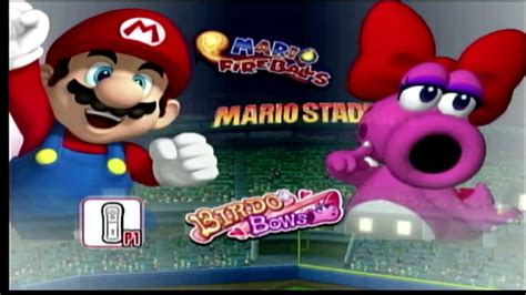 Mario Super Sluggers Mario Fireballs Vs Birdo Bows Gameplay Hd Youtube