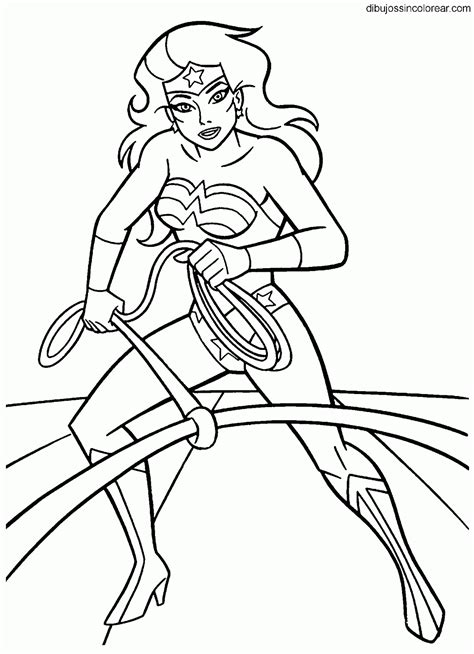 Dibujos Sin Colorear Dibujos De La Mujer Maravilla Wonderwoman Para Colorear