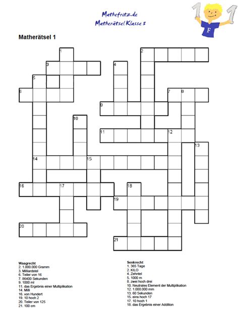 Es ist gar nicht so schwer, selbst ein paar vorlagen zu erstellen. Mathe Kreuzworträtsel Klasse 5: Arbeitsblätter Mit Kreuzworträtseln über Rätsel Zum Ausdrucken ...
