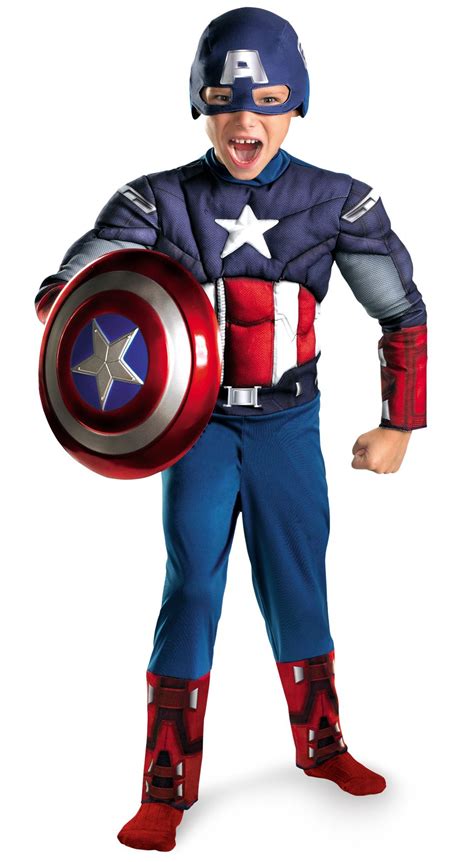 The Avengers Captain America Light Up Muscle Chest Child Costume