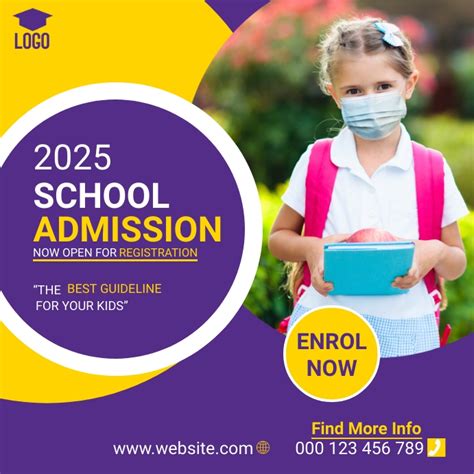 School Admission Open Post Template Postermywall
