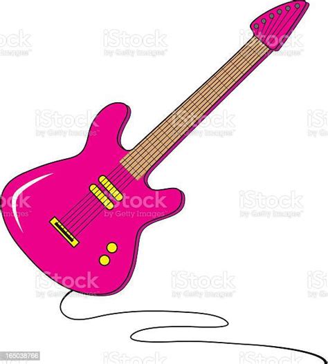 Pink Guitar Stock Illustration Download Image Now Guitar Pink