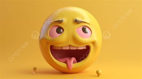 Laughing Emoji In D Render Crying Tears Of Joy Background Smile Face