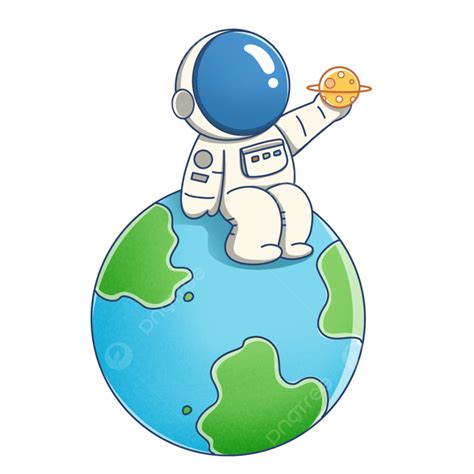 Astronauta Sentado En La Tierra Png Dibujos Astronauta Astronauta