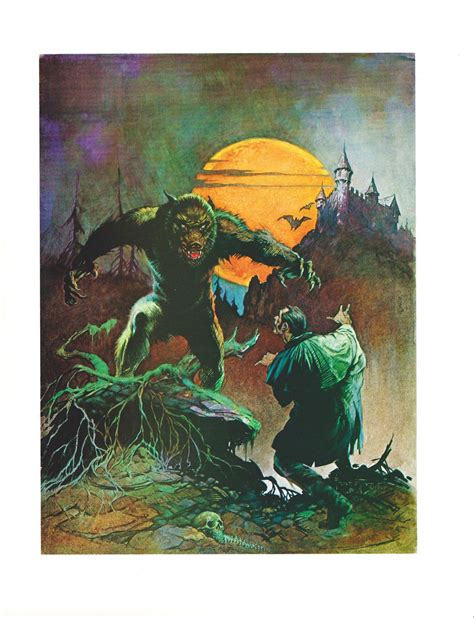 Wolfman Frank Frazetta Vintage Fantasy Art Print Sci Fi Full Etsy