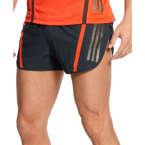 Adidas Supernova Split Running Shorts In Orange For Men Night Shade