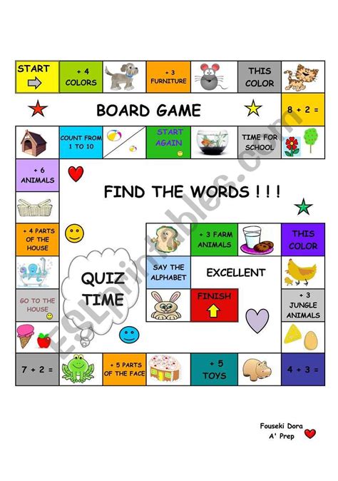 Board Game Esl Worksheet By Noeliarojo
