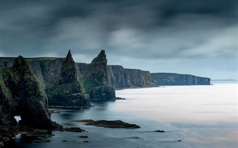 Coast Rock Nature Sea Scotland Cliff Wallpapers Hd Desktop And