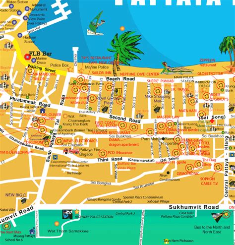 pattaya tourist attractions map tourist destination in the world