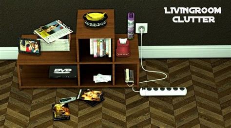 Leo 4 Sims Livingroom Clutter Sims 4 Downloads Sims