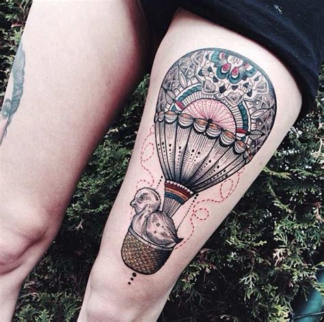 48 Incredible Hot Air Balloon Tattoo Designs Tattooblend