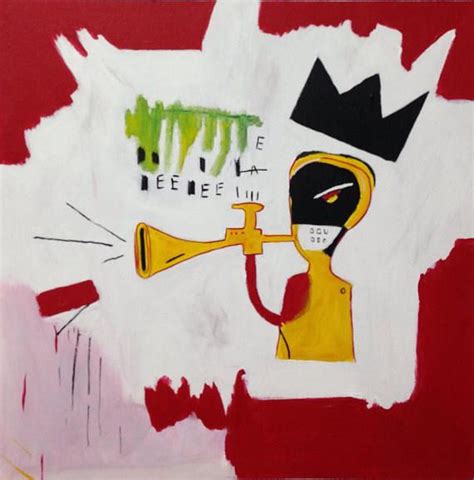 Hand Painted Jean Michel Basquiat Trumpet Painting Reproduction On