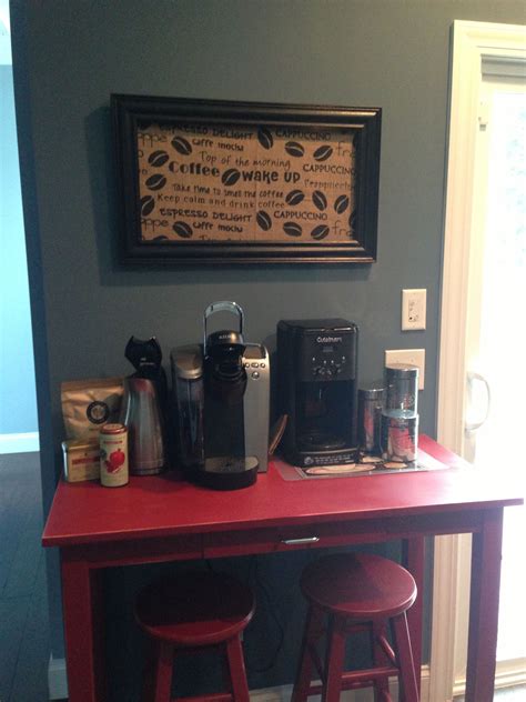 Kitchen and bath kitchen decor kitchen inspiration spring cleaning hobby lobby getting organized home organization diys diy crafts. Coffee station. Burlap from hobby lobby with black frame ...