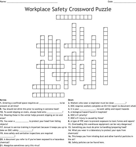 Safety Gloves Protect Your Fingers And Crossword Images