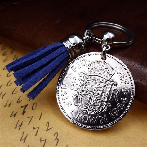 Check spelling or type a new query. 1964 UK Half Crown Coin Blue Tassel Keychain 57th Birthday ...