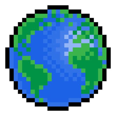 Pixelated World Map Illustrations Royalty Free Vector Graphics And Clip