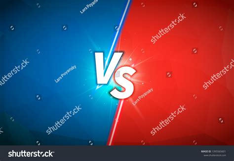 Versus Screen Design Template Battle Headline Stock Vector Royalty