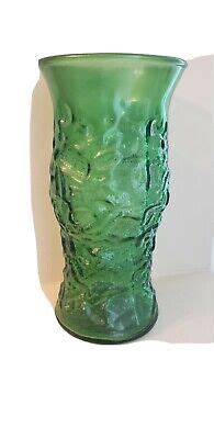 Flower Vases Hoosier Textured Crinkle Glass Pair Home D Cor Vases