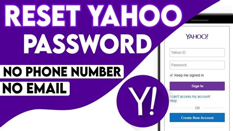 how to recover yahoo password without recovery email id and phone number reset yahoo password