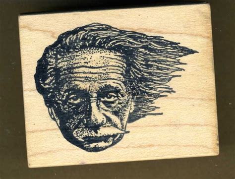 Albert Einstein Rubber Stamp With Wild Hair Made By Alice In