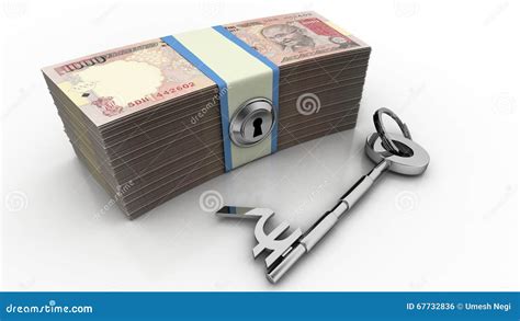 Key to Financial Success stock illustration. Illustration of group