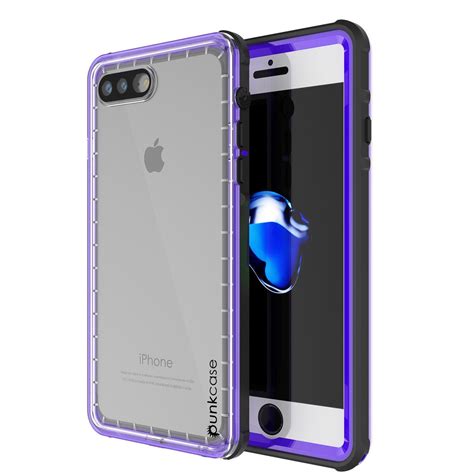 Punkcase Crystal Purple Apple Iphone 8 Plus Waterproof Case