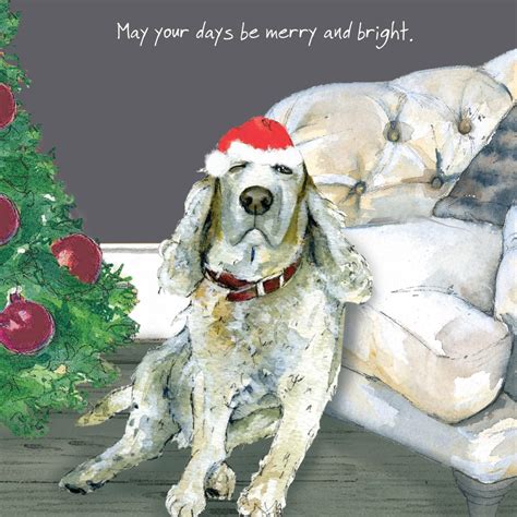 Find images of dog holiday. Golden Oldie Dog Christmas Card - The Little Dog Laughed