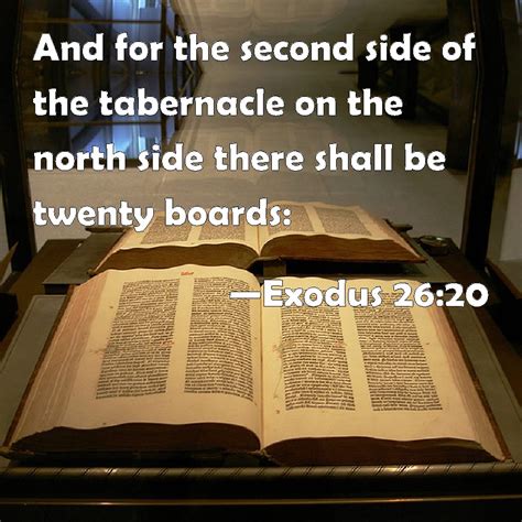 Exodus 2620 And For The Second Side Of The Tabernacle On The North
