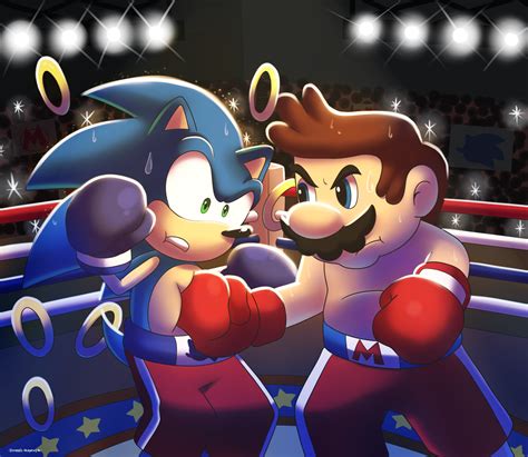 Mario Vs Sonic By Domestic Hedgehog On Deviantart