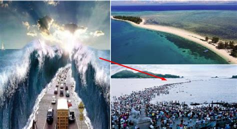 Fenomena yang menyerupai laut terbelah dua ada di indonesia. WOW !!...Fenomena Laut Terbelah Dua di Indonesia ...