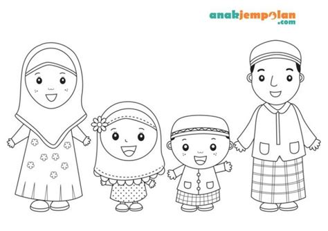 Cara Mewarnai Gambar Anak Sekolah Muslim Kartun Purdah System Imagesee
