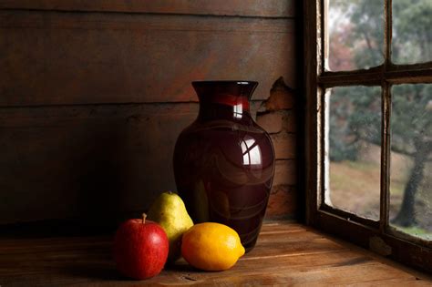 Still Life Window Vases Fruit Wallpapers Hd Desktop And Mobile