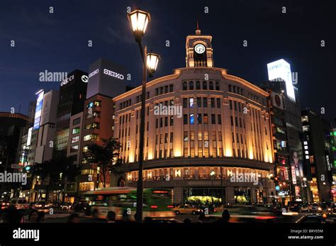 Ginza At Night High Resolution Stock Photography And Images Alamy
