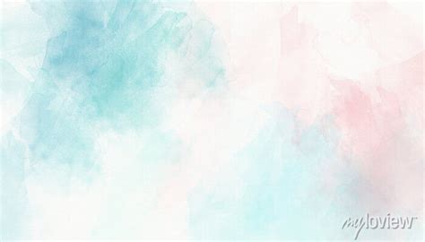 Light Pink Blue Pastel Watercolor Background • Wall Stickers Abstract