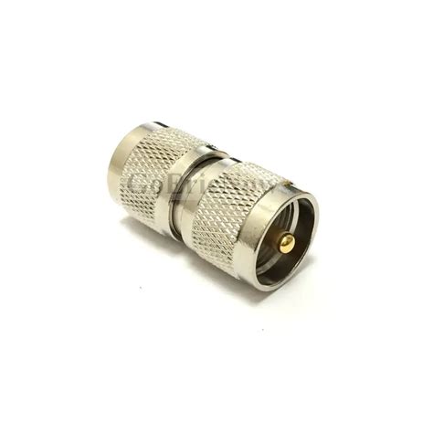 5pcs Rf Coaxial 50ohm Uhf Male To Uhf Male Connector Adpater Plug In