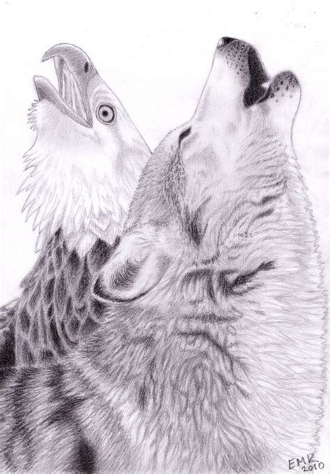 The Cry Of The Wolf And Eagle By Elkenar On Deviantart