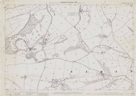Old Ordnance Survey Map Of Exminster West Devon In 1905