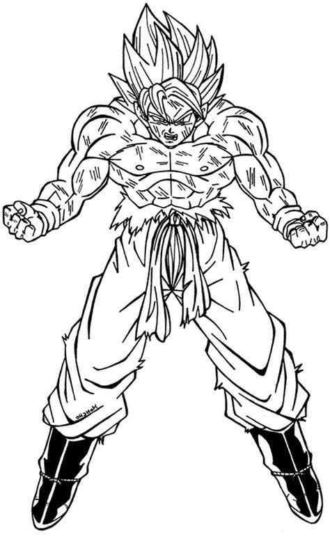 Magen De Goku Para Colorear E Imprimir Goku Desenho Desenhos Preto E