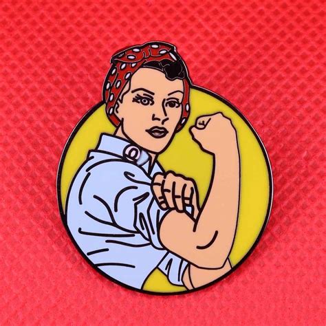 Rosie The Riveter Enamel Pin Feminist Brooch Girl Power Badge Women