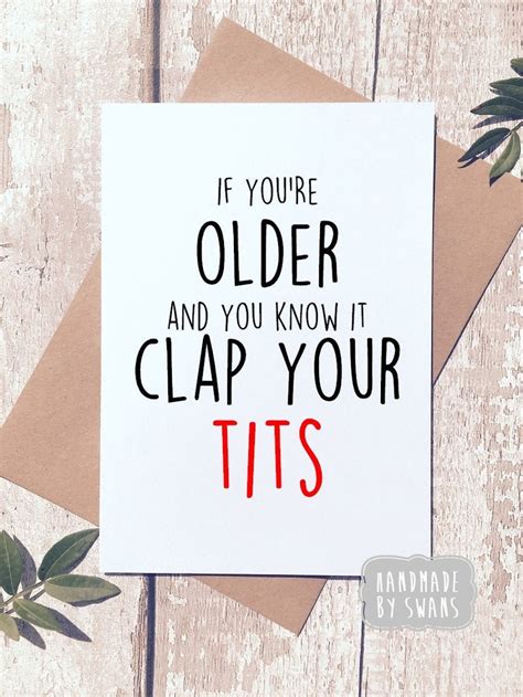 Funny Happy Birthday Card Rude Card Funny Card For Friend Etsy Uk