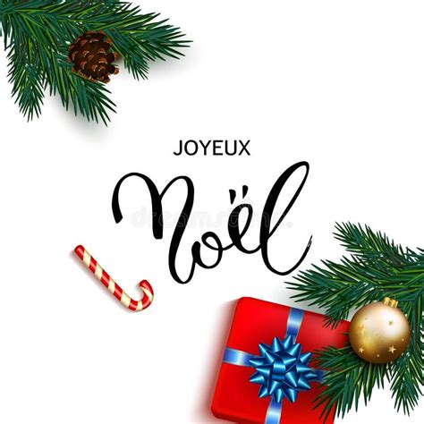 French Merry Christmas Joyeux Noel Greeting Card With Box Ts Stock