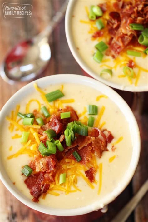 Taste and season with extra salt and pepper, if needed. Loaded Baked Potato Soup Using Chicken Stock, Cream Cheese ...