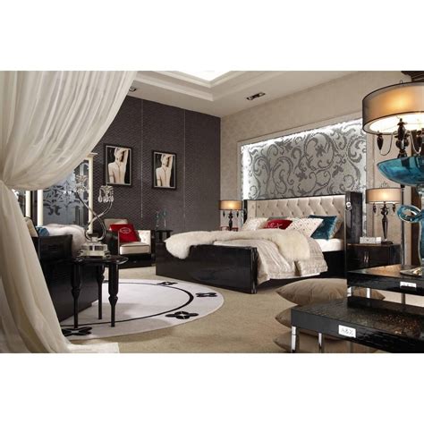 Handcrafted wood bedroom furniture collections, lovingly created from a variety of woods. A&X Bellagio - Luxurious Transitional Crocodile Lacquer ...