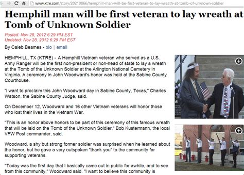 John L Woodward Us Army Ranger Vietnam Veteran Combat Wounded Poser