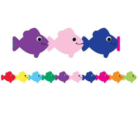 Download Multi-Color Fish Die Cut Classroom Border - HYG33630 | Hygloss Products Inc. | Border/Trimmer